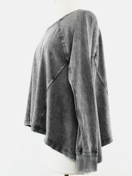 Free People We the Free Cotton Pullover Shirt Cupcake Sunrise Dolman Sleeve Top - Picture 3 of 8